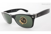 Ray-Ban New Wayfarer Color Mix Black Transparent (RB2132 6052 55mm) saules brilles